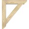 Ekena Millwork Traditional Slat Rough Sawn Bracket w/ Offset Brace, Douglas Fir, 6"W x 26"D x 30"H BKT0604X26X30TRA06RDF - alternate 4